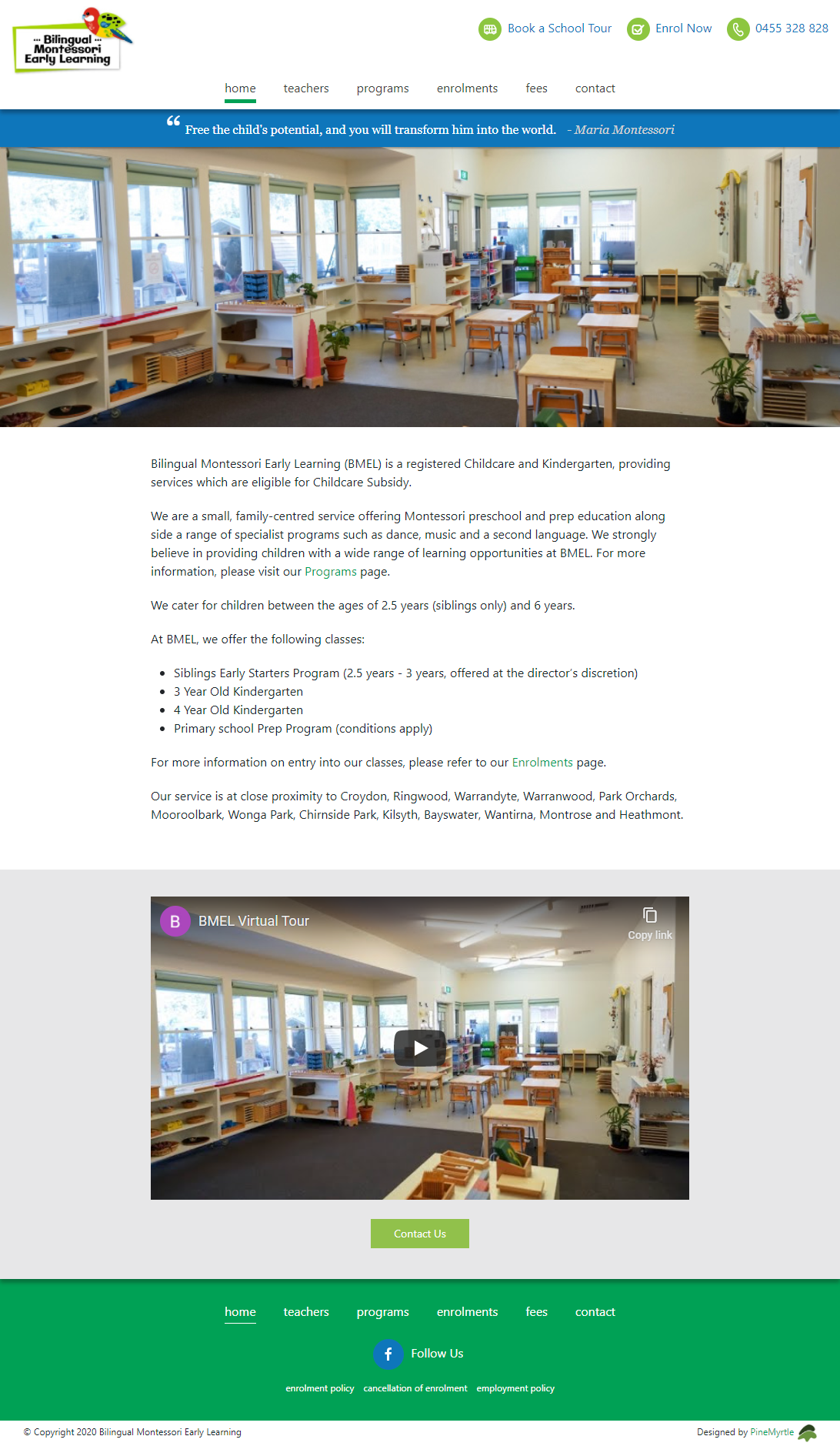 Bilingual Montessori Early Learning Full